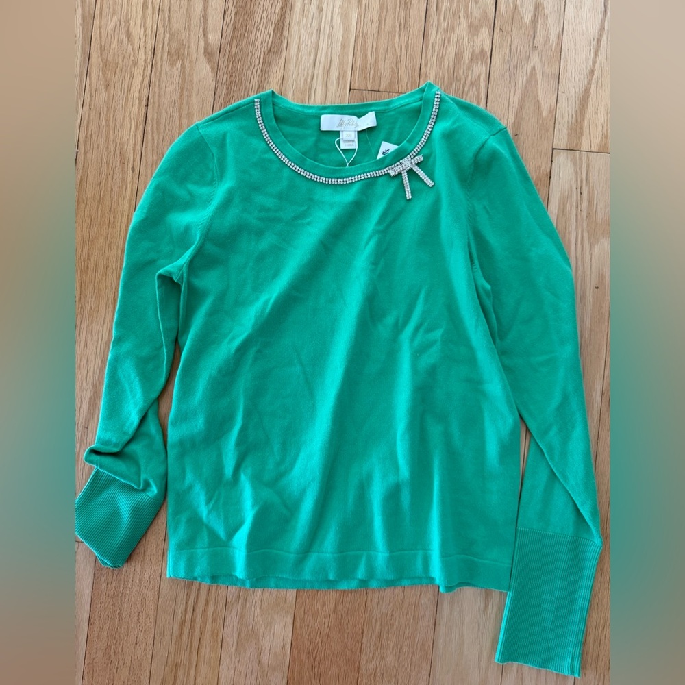 Lilly Pulitzer green bow sweater